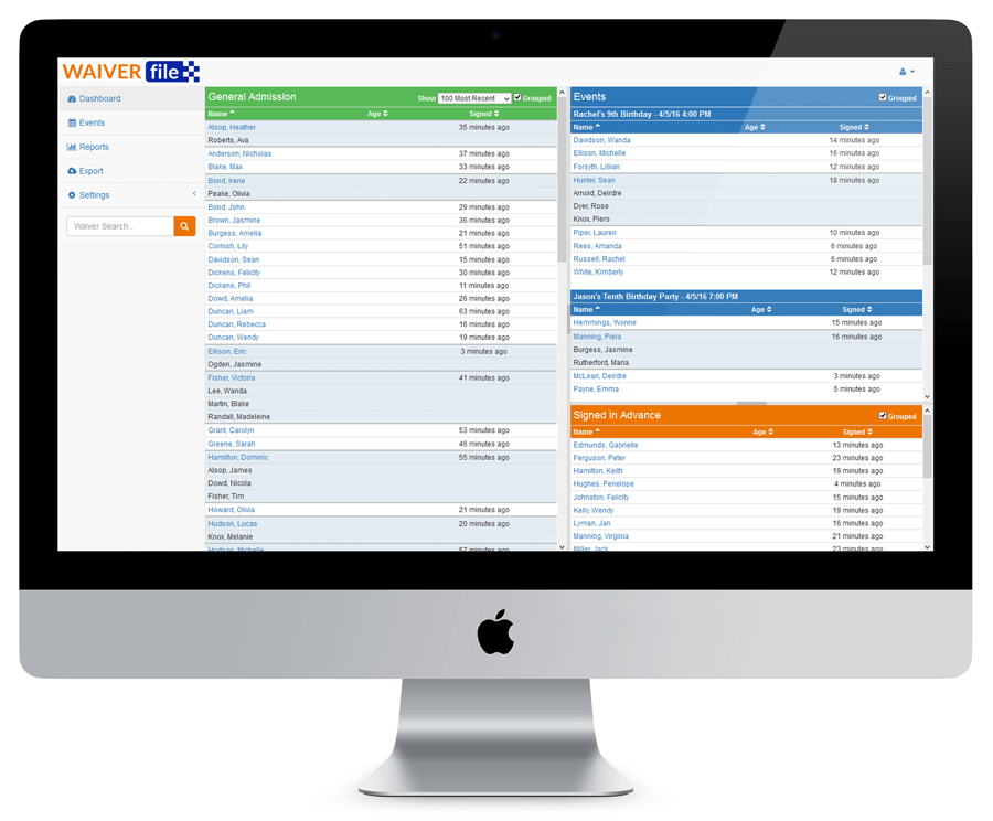 WaiverFile Dashboard